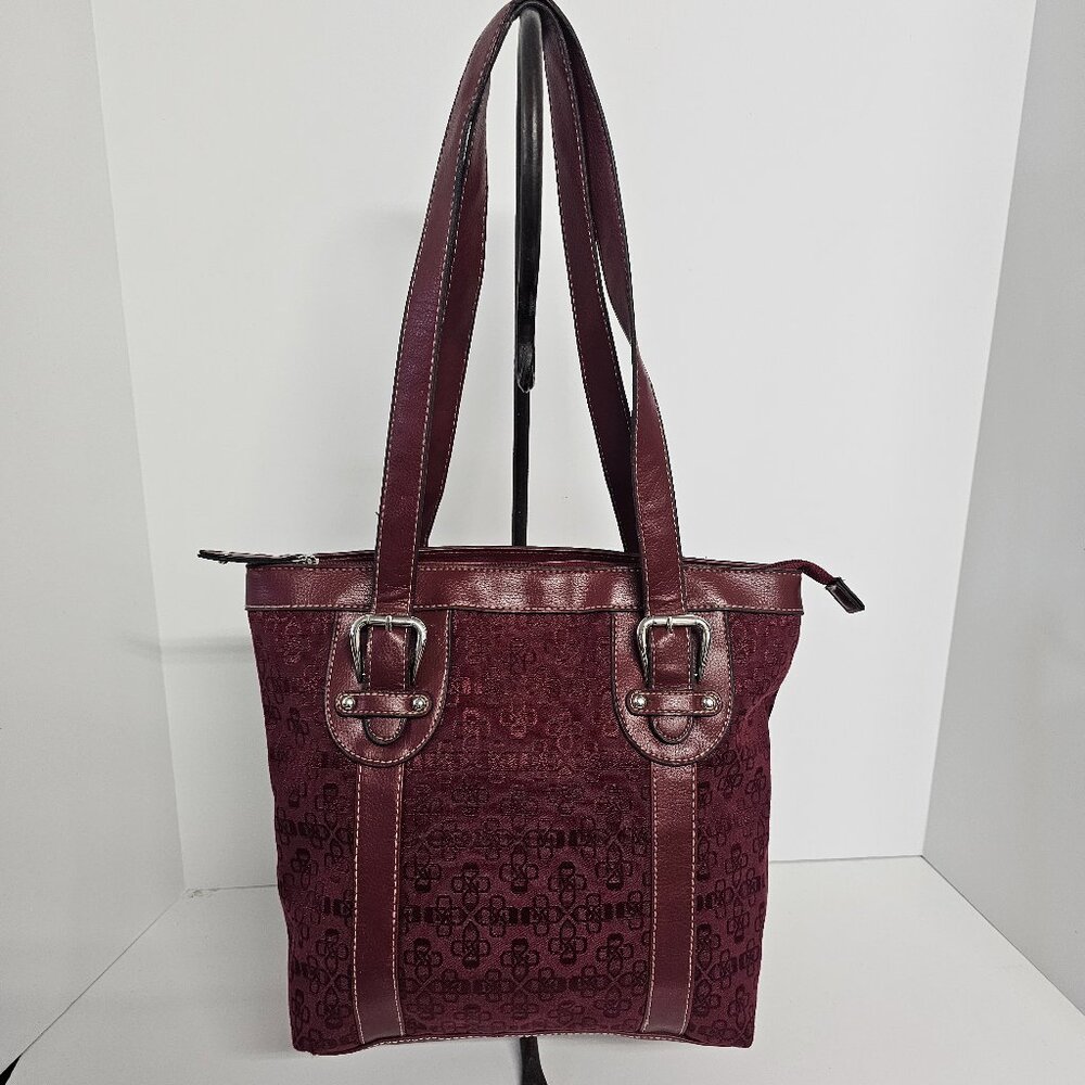 Vintage Croft & Barrow Shoulder Bag Y2K Red Retro Tapestry